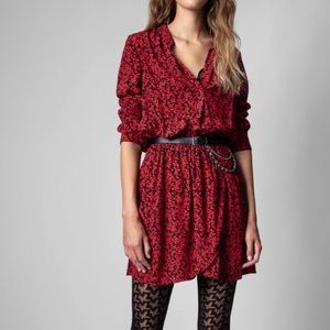 Zadig&Voltaire women's red and black flower print